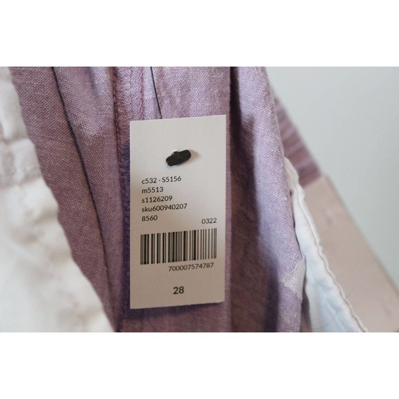NWT Lane Bryant Linen Blend Slim Ankle Pant Lavender Purple Plus Size 28 H14453 - Picture 12 of 14